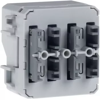 Hager WNT304 KNX Secure 2-Gang Push-button Module, Surface Mounting