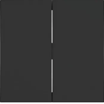 Hager WAW2000BM 2-Gang Rocker Button Night Black Matt
