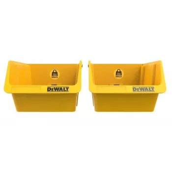DEWALT DWST82813-1 TSTAK Tool Case Double Pack – 2x 14L Stackable Plastic Boxes, Black/Yellow