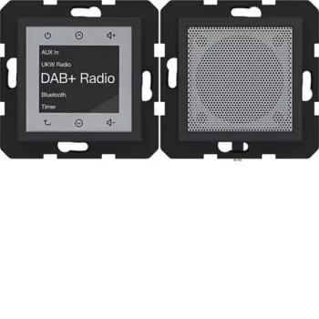 HAGER WAN6110BM Radio Touch UP DAB+ Bluetooth Speaker, Flush-Mounted, Black
