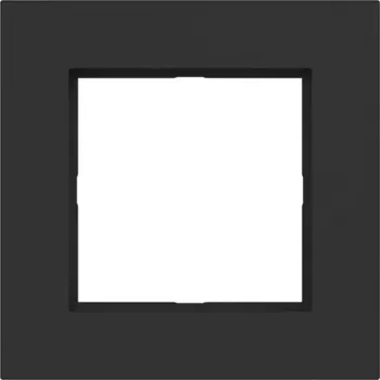 Hager A.8 1-Gang Cover Frame, Night Black Matt WAD8100BM