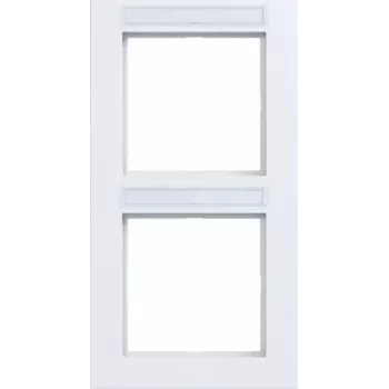 Hager A.1 2-Gang Vertical Frame, Light White Matt, WAD6203WM