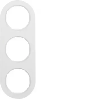 HAGER WLD9300WG R.Classic 3-Gang Cover Frame, Polar White