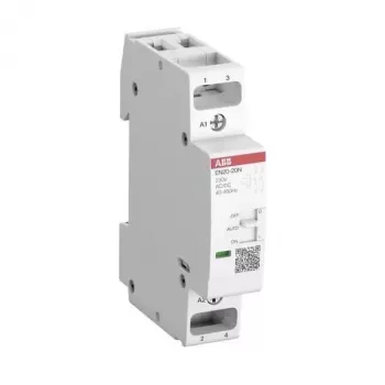 ABB EN20-20N-06 Mini Contactor, 2 N.O., 24 V AC Coil, 20 A AC-1, 9 A AC-3, DIN Rail 1SBE122111R0620