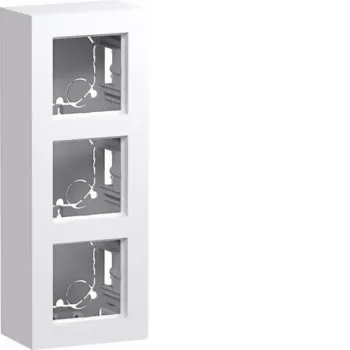 HAGER WAD8310WM Surface-Mounted Enclosure 3-Gang, A.8 Design, Pure White
