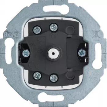 Hager WDE387503 2-Gang Rotary Series Switch 10A 250V AC Flush-Mounted Polar White