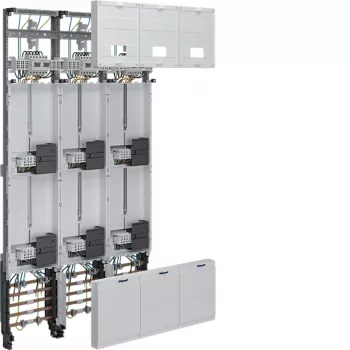 Hager universZ Complete Meter Panel 1350x750mm 3-Phase 6 Meter Positions 10 mm² with Disconnect Function ZL53W8NT