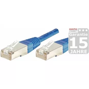 EXERTIS CONNECT Cat5e F/UTP Patch Cable, RJ45, Blue, 0.5 m 847164