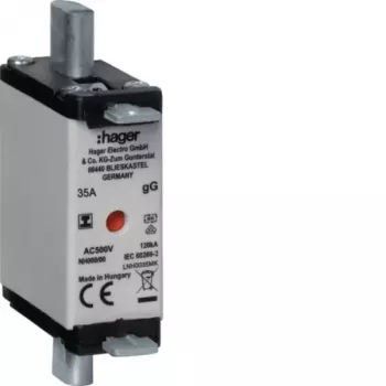 Hager NH fuse link LNH0035MK NH000 gG 500V 35A with insulated handle