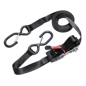 MASTER LOCK Ratchet Tie Down Strap with S-Hooks, 4.25 m x 25 mm, 2 Pack (3066EURDAT)