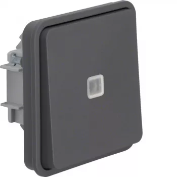 HAGER WNA003 Two-Way Switch with Rocker W.1, 1-Pole, 10 AX, 250 V AC, Polar White