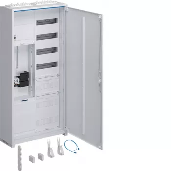 Hager Complete Meter Cabinet ZB325C15LS 1 Meter Position 5 Distribution Rows APZ Panel 1100mm Traffic White