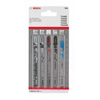 Bosch Accessories 2608667856 Jigsaw Blade Set Allrounder, 5-Piece