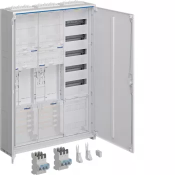 Hager universZ Electricity Meter Cabinet 2 Meter Places 3 Fields 1100mm White IP31 ZB33SEQ25EN