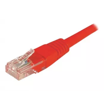 EXERTIS CONNECT Cat6 U/UTP patch cable, RJ45, red, 2 m, latch protection 243720