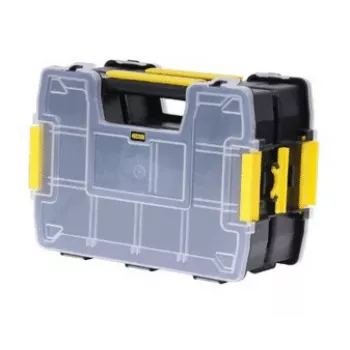 STANLEY SortMaster Junior Organiser Case with 10 Adjustable Compartments, Black/Yellow, STST1-71197