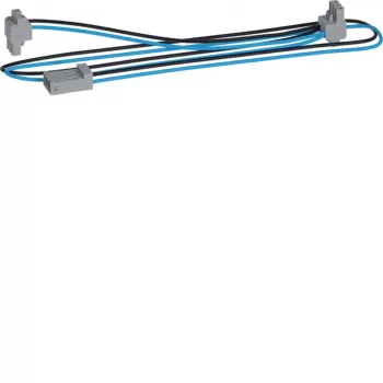 HAGER KU9S80YE KNX Y Cable, Black/Blue, 1 Plug to 2 Sockets, 0.8 m