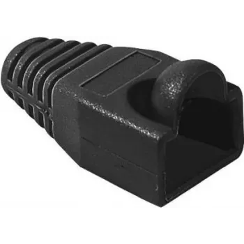EXERTIS CONNECT RJ45 Strain Relief for Round Cable, Black, 10-Pack 253166
