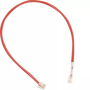HAGER ZZ12LMN043 Patch Cable RJ12 to RJ12, Red, 430 mm