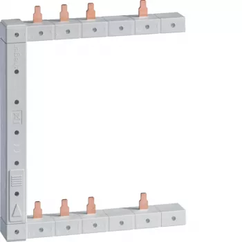 HAGER KCF563L Vertical Left Phase Busbar, 2-Row, 2-Pole, 63 A, 12 Modules, Pin Type