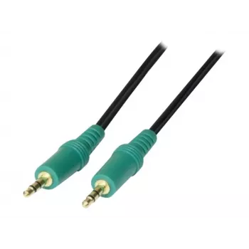TECLINE Audio Cable, 3.5 mm Stereo Jack Plug to Plug, 5.0 m, Black 108897