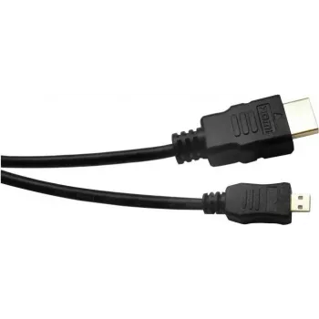 EXERTIS CONNECT Micro HDMI Cable, High Speed with Ethernet, Gold-Plated, HDMI Type A to Micro HDMI Type D, 2.0 m 128495