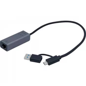 EXERTIS CONNECT USB 3.1 Gigabit Pro Network Adapter with Type-C Converter (310761)