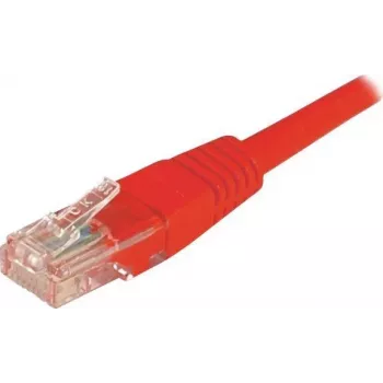 EXERTIS CONNECT Cat.6 U/UTP Patch Cable, RJ45, Red, 20 m, with Latch Protection 243762