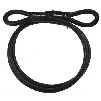 Master Lock 72EURD Security Cable with Loop Ends, 4.5 m Braided Steel, Black