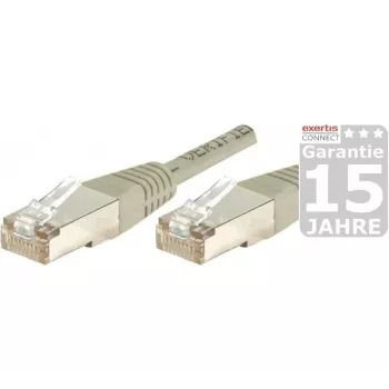 Exertis Connect 847100 Cat5e F/UTP Network Patch Cable, 1m, Grey