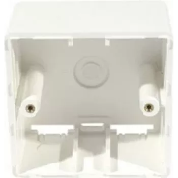 EXERTIS CONNECT Surface-Mounted Box for RJ45 Keystone Modules, 2-Port, Pure White (272020)