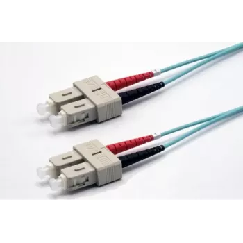 Ekivalan OM3 Duplex Fibre Optic Patch Cable SC/SC 1m Aqua COZOM3DCDC2SA0010A