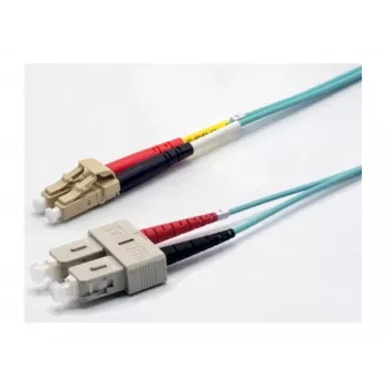 Ekivalan OM3 Duplex Fibre Optic Patch Cable LC/SC 2m Aqua COZOM3DCLC2SA0020A