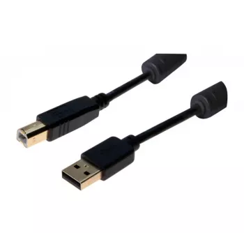 Exertis Connect USB 2.0 Type-A Plug to Type-B Plug Cable, 3m, Black 532432