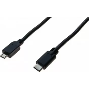 Exertis Connect USB-C to Micro-USB Type-B Cable, USB 2.0, 1 m, Black 532481