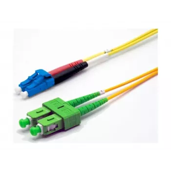 Ekivalan OS2 Duplex Fibre Optic Patch Cable LC/SC APC, 9/125 µm, Yellow, 3 m COZ008DALC2SJ0030A