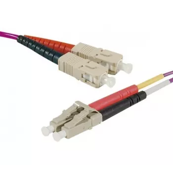 EXERTIS CONNECT OM2 Fibre Optic Patch Cable, 50/125 µm, SC Duplex to LC Duplex, UPC, Orange, 10 m 392686