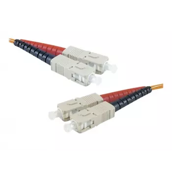 Exertis Connect SC/UPC to SC/UPC OM2 Multimode Fibre Optic Patch Cable, 3m, Orange 392693