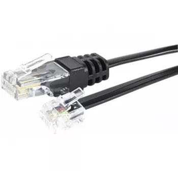 EXERTIS CONNECT Telephone Cable RJ11 Plug to RJ45 Plug Black 10 m EXC285011