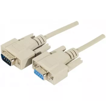 EXERTIS CONNECT D-Sub 9-Pin Serial Extension Cable, Plug to Socket, 10 m, Black 580261