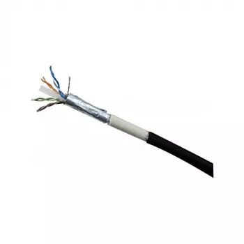 EXERTIS CONNECT Cat.6 F/UTP Waterproof Outdoor Patch Cable, 15 m, Black 845045