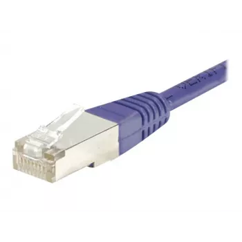 EXERTIS CONNECT Cat.6 F/UTP Patch Cable, Purple, 15 m, Slim Snagless Boot 853340