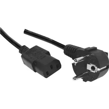 Exertis Connect 3m Angled Schuko to C13 Power Cable, Halogen-Free, Black 807951