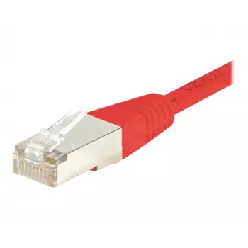 EXERTIS CONNECT Cat6 F/UTP Patch Cable, Red, 50m, Slimline Strain Relief 853351
