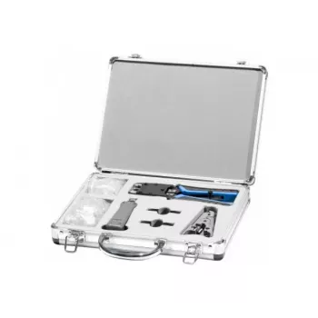 EXERTIS CONNECT Network Tool Set with RJ45 Plugs in Aluminium-Plastic Case (818082)