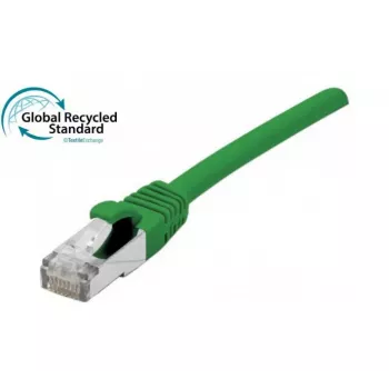 EXERTIS CONNECT RJ45 Patch Cable Cat. 6, F/UTP, GRS Certified, Green, 1.0 m 854630