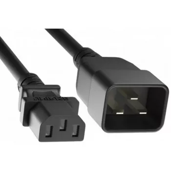 EXERTIS CONNECT Power Extension Cable IEC C20 to C13 3m Black 808001