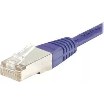 EXERTIS CONNECT Cat.6 S/FTP Patch Cable, PiMF, Purple, 0.7 m, Slim Snagless Boot 854453