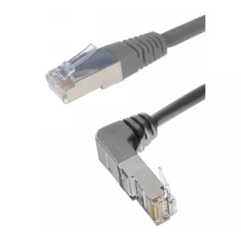 Exertis Connect Cat. 6A S/FTP Patch Cable, Angled, Grey, 3.0 m 854305