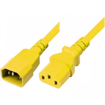 Exertis Connect IEC Power Cable C14 to C13 Yellow 1.8 m 808045